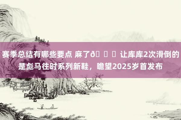 赛季总结有哪些要点 麻了😂让库库2次滑倒的是彪马往时系列新鞋，瞻望2025岁首发布